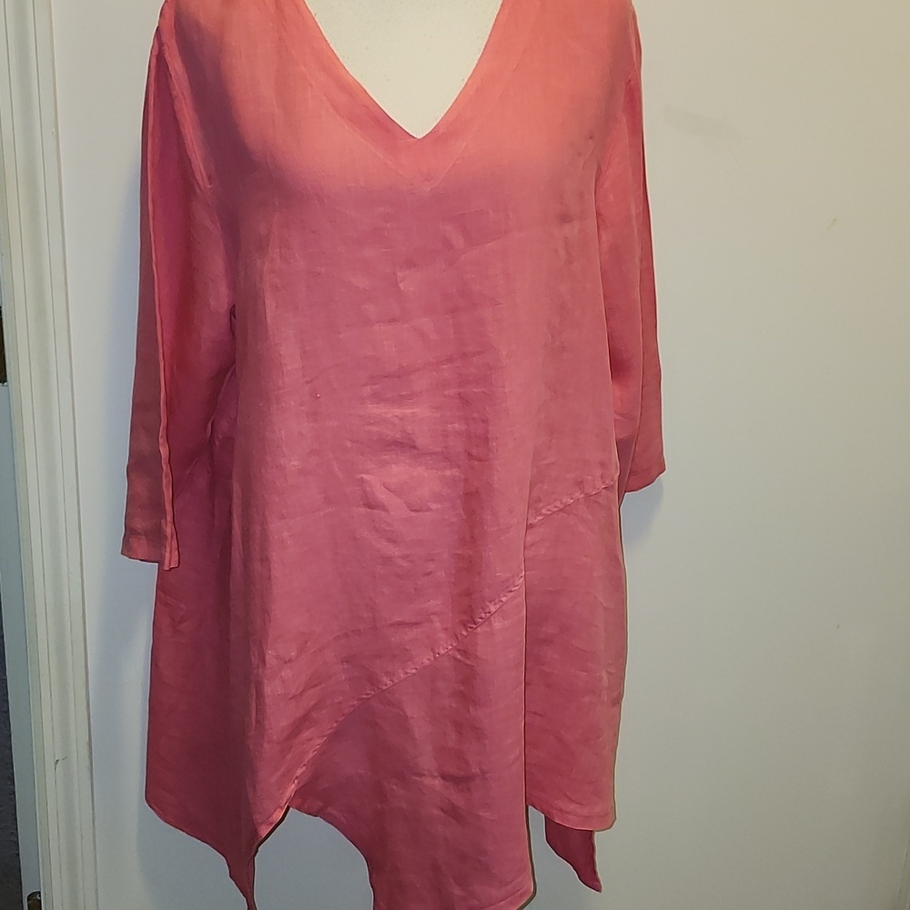 Match Point Linen Tunic asymmetrical Large